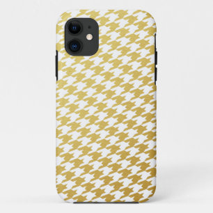 title_seo2 Estuche para iPhone Gold Houndstoth Pattern