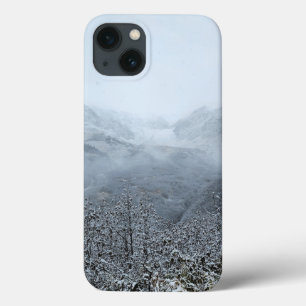 Funda Para iPhone 13 Estuche para iPhone Gray Scenic Mountain Frosted