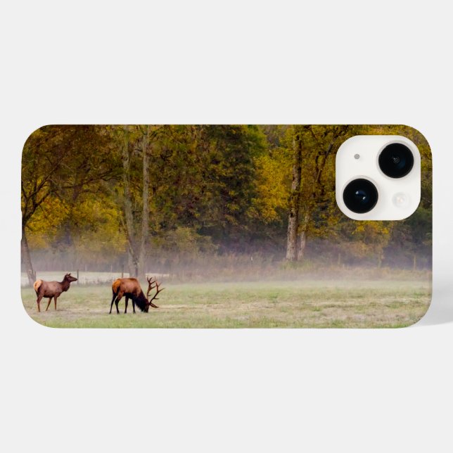 Funda De Case-Mate Para iPhone Estuche para iPhone Grazing Elk Couple (Reverso  (Horizontal))