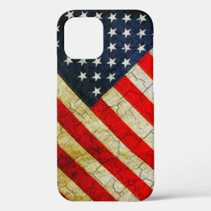 Funda Para iPhone 12 Estuche para iPhone Grunge American Flag Funda-Mat
