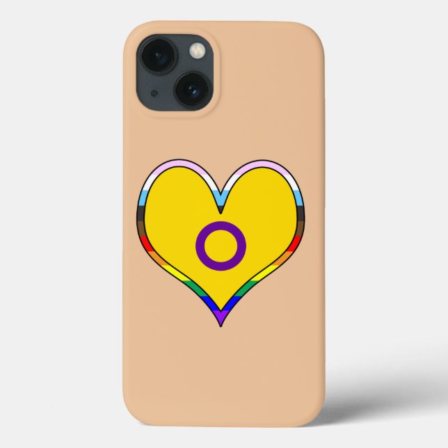 Funda De Case-Mate Para iPhone Estuche para iPhone Intersex Pride Heart Funda-Mat (Reverso)