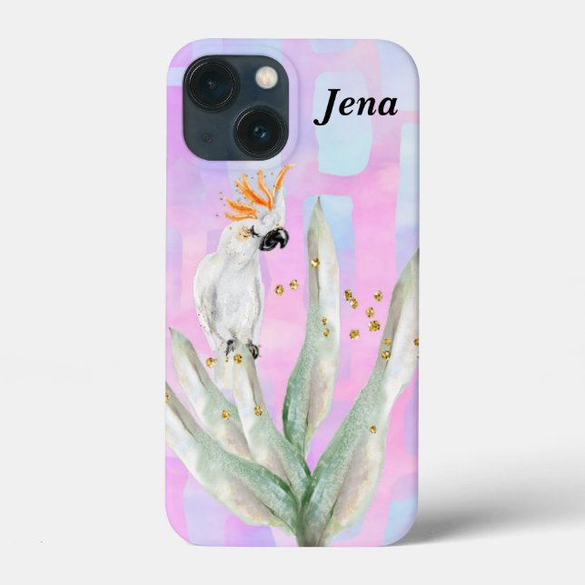 Funda De Case-Mate Para iPhone Estuche para iPhone / iPad con Cockatoo on Plant (Reverso )
