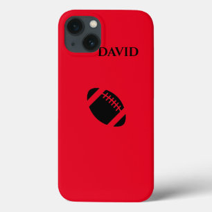 Funda Para iPhone 13 Estuche para iPhone/iPad de fútbol con nombre pers