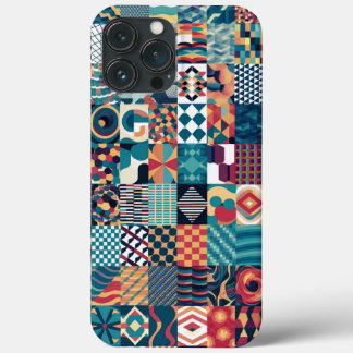 Funda Para iPhone 13 Pro Max Estuche para iPhone/iPad de Grid Collage artístico