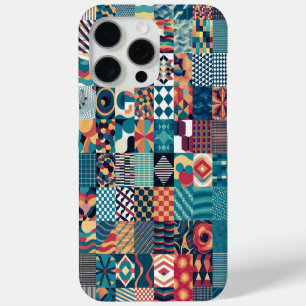 Funda Para iPhone 15 Pro Max Estuche para iPhone/iPad de Grid Collage artístico