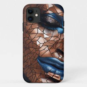 Funda Para iPhone 11 Estuche para iPhone / iPad Mujer azul cobre Mosiac