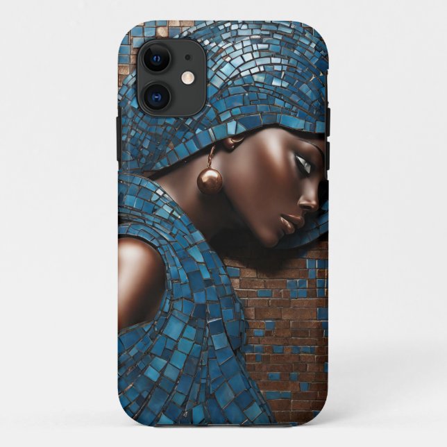 Funda De Case-Mate Para iPhone Estuche para iPhone / iPad Mujer Mosiac Copper Blu (Reverso)