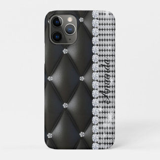 Funda Para iPhone 11 Pro Estuche para iPhone / iPad negro con monograma pur