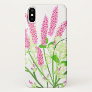Funda Para iPhone X Estuche para iPhone/iPad rosa y verde Wildflowers