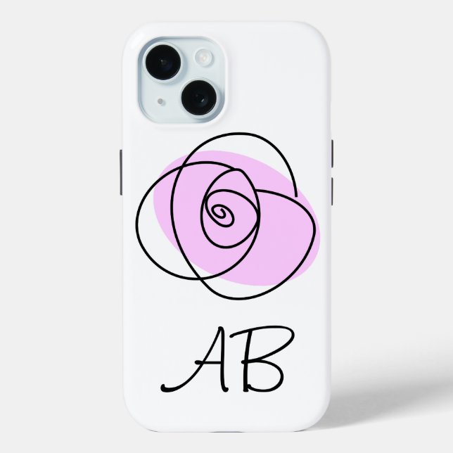 Funda De Case-Mate Para iPhone Estuche para iPhone Lilac "Monograma" Rosa (Reverso )