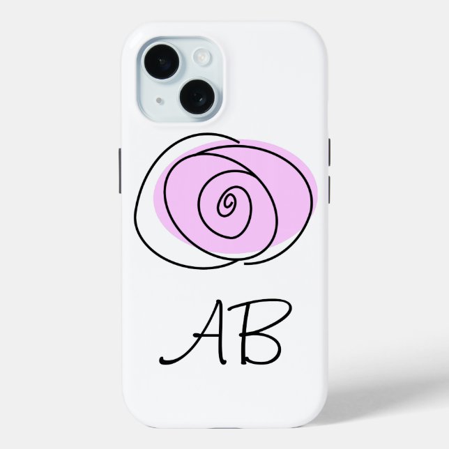Funda De Case-Mate Para iPhone Estuche para iPhone Lilac "Monograma" Rosa (Reverso )