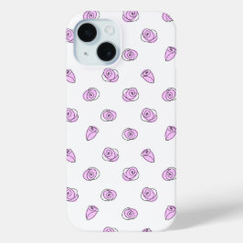 Funda Para iPhone 15 Estuche para iPhone Lilac Multi rosas