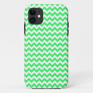 Funda Para iPhone 11 Estuche para iPhone Lime Green Zig Zag Chevron Fun
