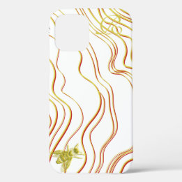 Funda Para iPhone 12 Estuche para iPhone moderno con monograma de oro F