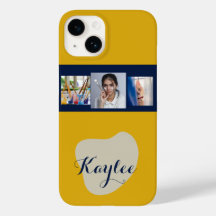 Estuche para iPhone monograma con guión de collage