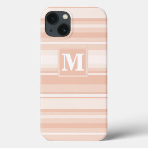 Funda Para iPhone 13 Estuche para iPhone monograma de melocotón Funda-M