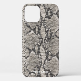 Funda Para iPhone 12 Estuche para iPhone Monograma Piel de serpiente gr