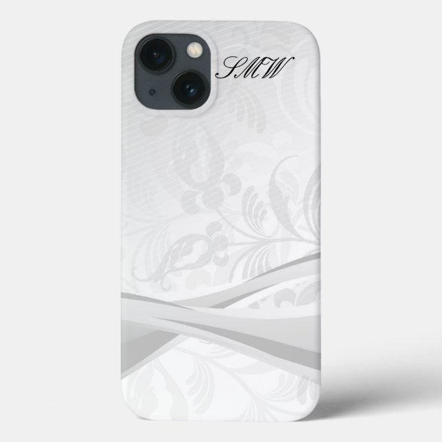Funda De Case-Mate Para iPhone Estuche para iPhone Monogrammed Diseño de Swirl Fl (Reverso)