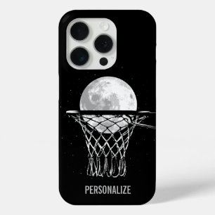 Funda Para iPhone 15 Pro Estuche para iPhone Moon Funda-Mate de baloncesto