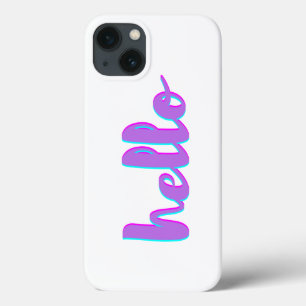 Funda Para iPhone 13 Estuche para iPhone morado blanco moderno