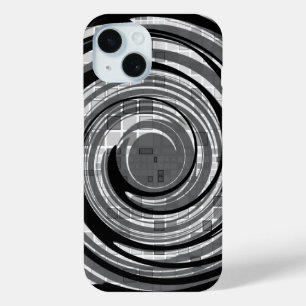 Funda Para iPhone 15 Estuche para iPhone Mosaic Swirl Gray