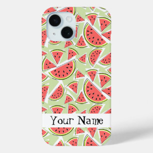Funda Para iPhone 15 Estuche para iPhone multiverde Watermelon 'Name'