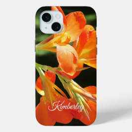 Funda Para iPhone 15 Mini Estuche para iPhone naranja Canna Lily Floral Fund