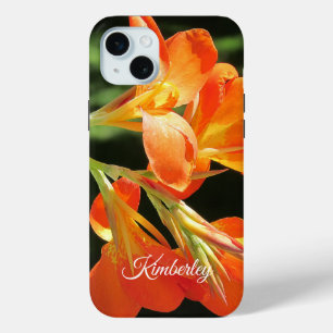 Funda Para iPhone 15 Mini Estuche para iPhone naranja Canna Lily Floral Fund
