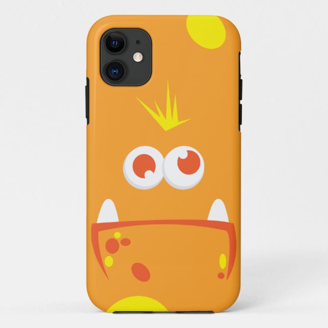 Funda De Case-Mate Para iPhone Estuche para iPhone naranja Monster Face (Reverso)