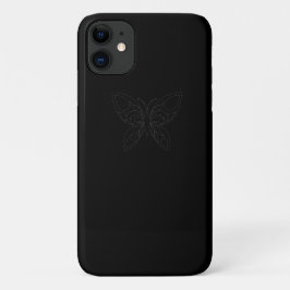 Funda Para iPhone 11 estuche para iPhone o iPad de mariposa negra