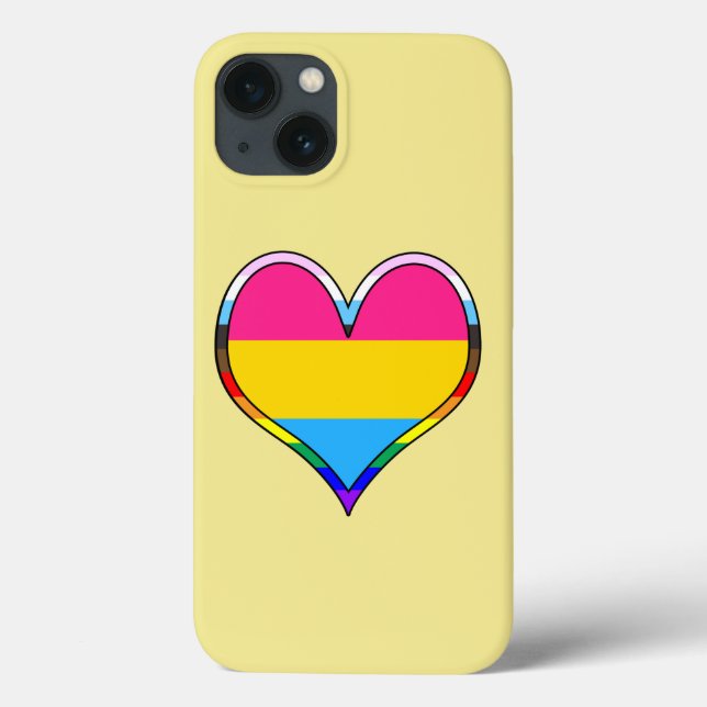 Funda De Case-Mate Para iPhone Estuche para iPhone Pan Pride Heart Funda-Mate (Reverso)
