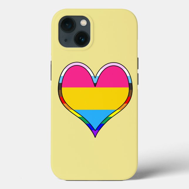 Funda De Case-Mate Para iPhone Estuche para iPhone Pan Pride Heart Funda-Mate (Reverso )