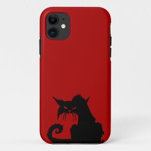 11 Estuche para iPhone para Funda de gato negro-mate