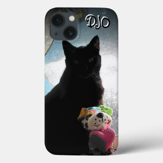 Funda Para iPhone 13 Estuche para iPhone para gato negro y perro rellen
