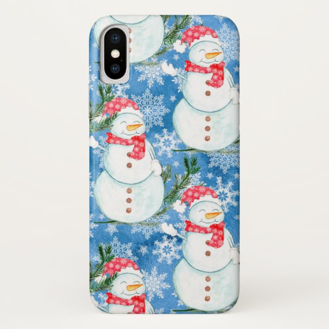 Funda De Case-Mate Para iPhone Estuche para iPhone para Navidades de Snowman dive (Reverso)