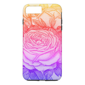 8 Plus/7 Plus Estuche para iPhone para Rosa Vintage Design Funda