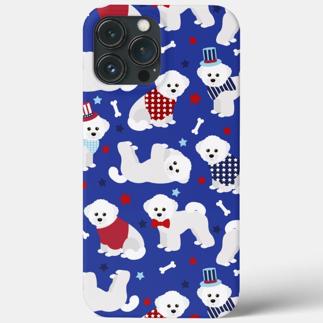 Funda De Case-Mate Para iPhone Estuche para iPhone Patriotic Bichon Frise Funda-M (Reverso )