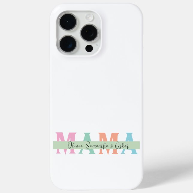 Funda De Case-Mate Para iPhone Estuche para iPhone personalizado de Pastel MAMA (Reverso )