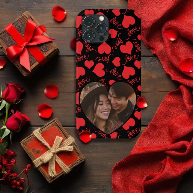 Funda De Case-Mate Para iPhone Estuche para iPhone personalizado | Diseño de amor (Custom iPhone Case | Heart-Shaped LOVE Design)