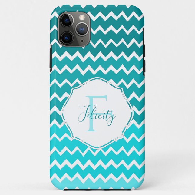Funda De Case-Mate Para iPhone Estuche para iPhone personalizado Ombre Chevron ve (Reverso)