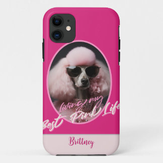 Funda Para iPhone 11 Estuche para iPhone personalizado Pink Poodle