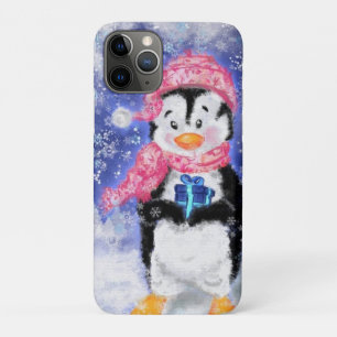 Funda Para iPhone 11 Pro Estuche para iPhone Pingüino Navidades Cute