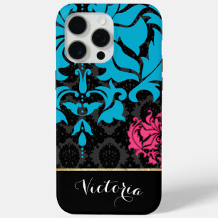 title_seo2 Estuche para iPhone Pink Aqua Black and Gold perso