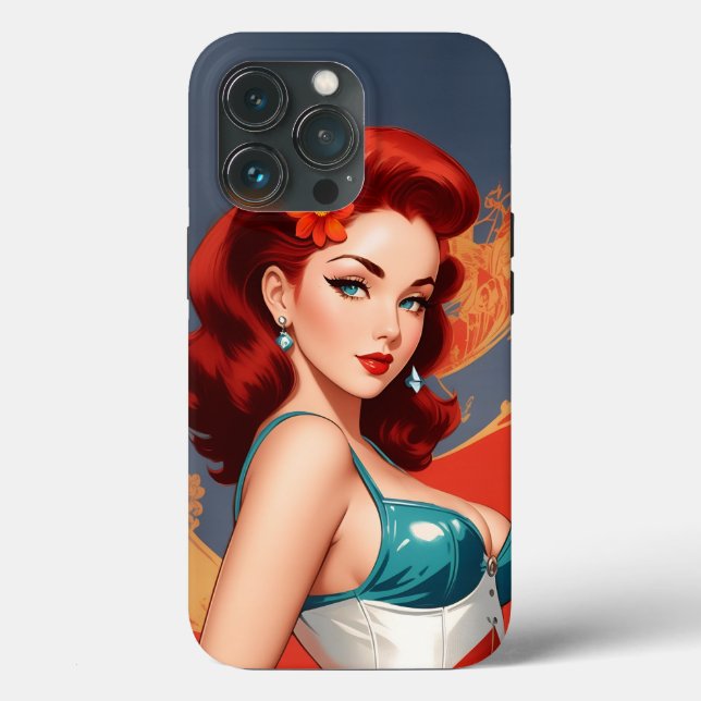Funda De Case-Mate Para iPhone Estuche para iPhone Pinup de época (Reverso )