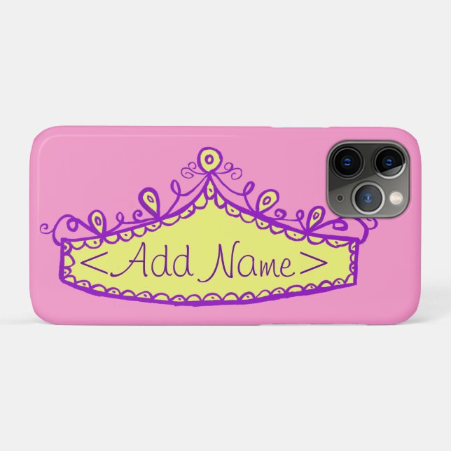 Funda De Case-Mate Para iPhone Estuche para iPhone Princess Tiara Crown Name (Reverso (horizontal))