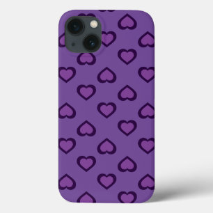 Funda Para iPhone 13 Estuche para iPhone Purple Hearts Funda-Mate
