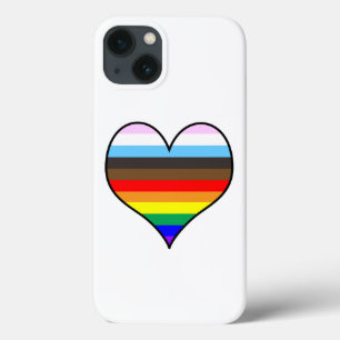 Funda Para iPhone 13 Estuche para iPhone Rainbow Heart Funda-Mate