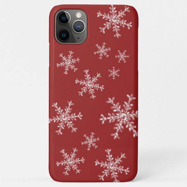 Funda De Case-Mate Para iPhone Estuche para iPhone rojo Crystal Snowflakes (Reverso)