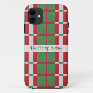 Funda Para iPhone 11 Estuche para iPhone rojo verde de tejido
