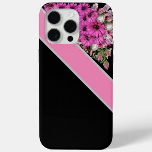 Funda Para iPhone 15 Pro Max Estuche para iPhone rosa negro / iPad